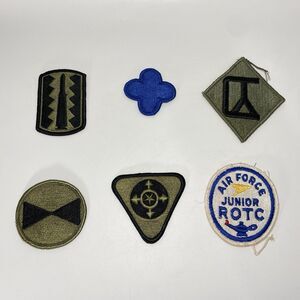 Vintage US Military & Air Force JROTC Patch Lot 6 Subdued Uniform Insignia